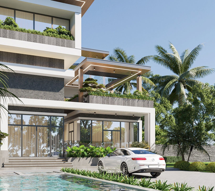 biệt thự 2 tầng 300m2