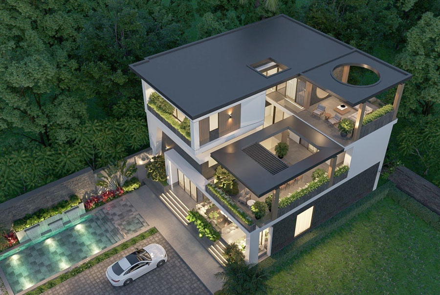 biệt thự 2 tầng 300m2