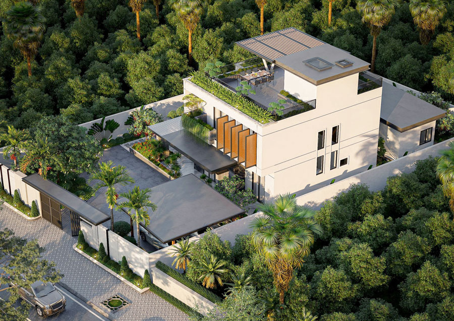 biệt thự 2 tầng 300m2