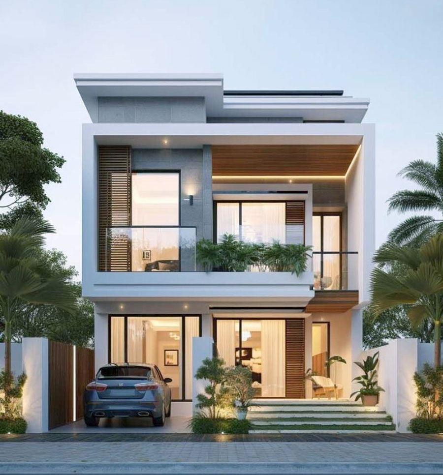 Mẫu biệt thự mini 2 tầng đẹp