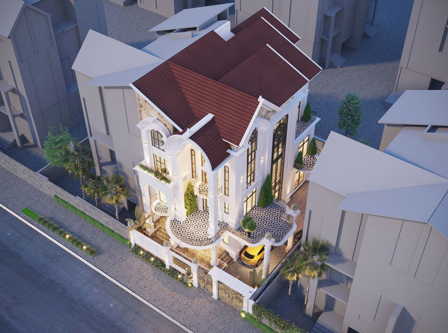 biệt thự 3 tầng kiểu Pháp