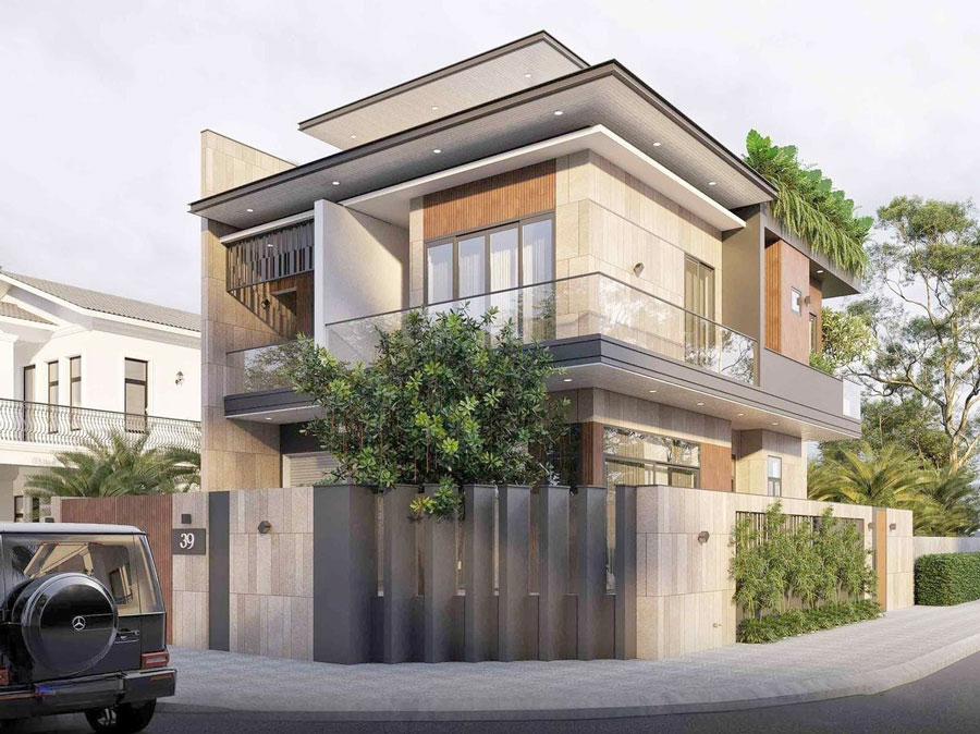 biệt thự mini 2 tầng