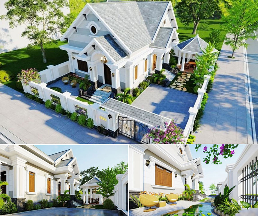 Mẫu biệt thự vườn 1 tầng