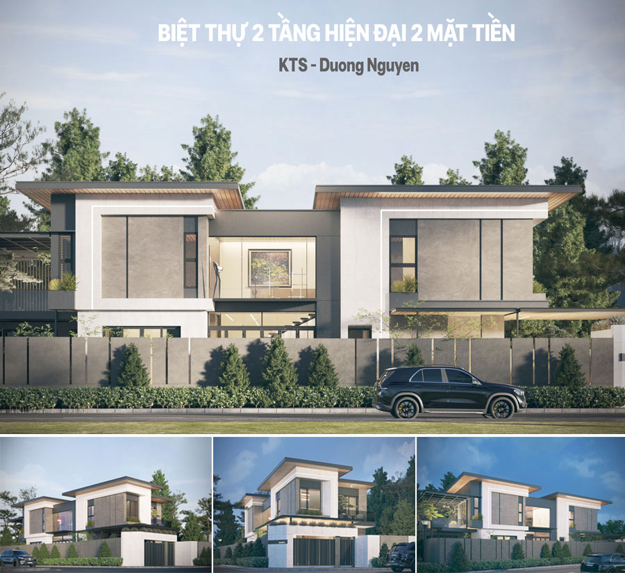 Mẫu biệt thự 2 tầng hiện đại