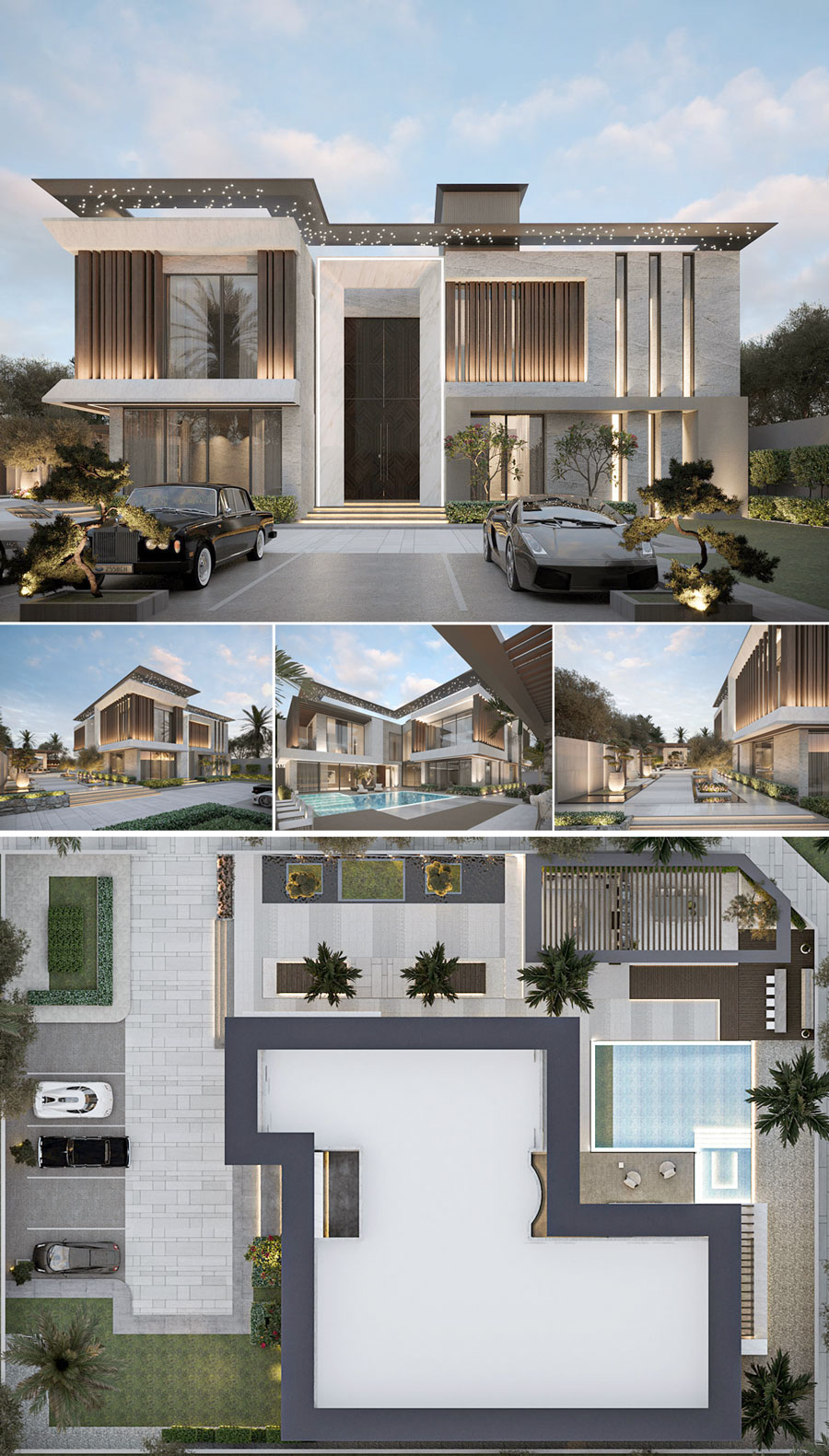mẫu biệt thự 2 tầng hiện đại