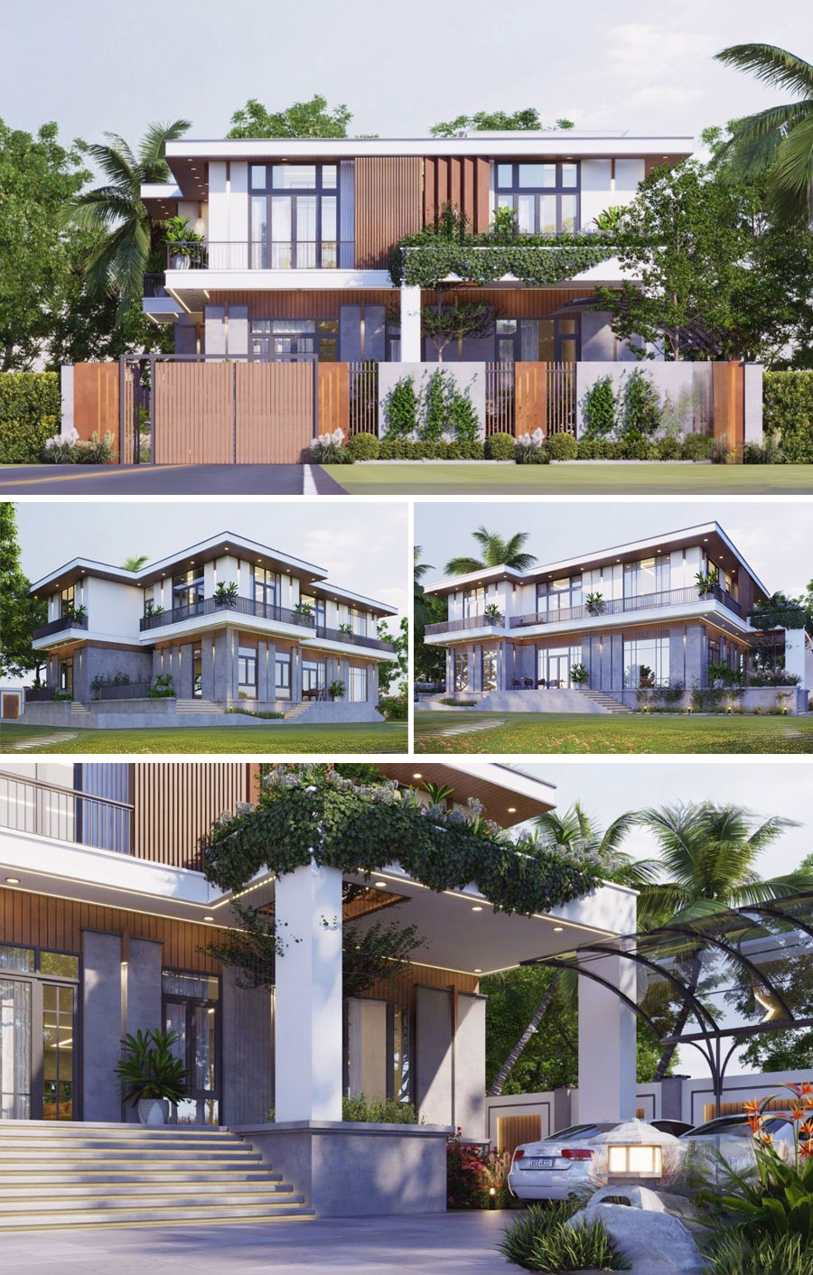 Mẫu biệt thự 2 tầng hiện đại