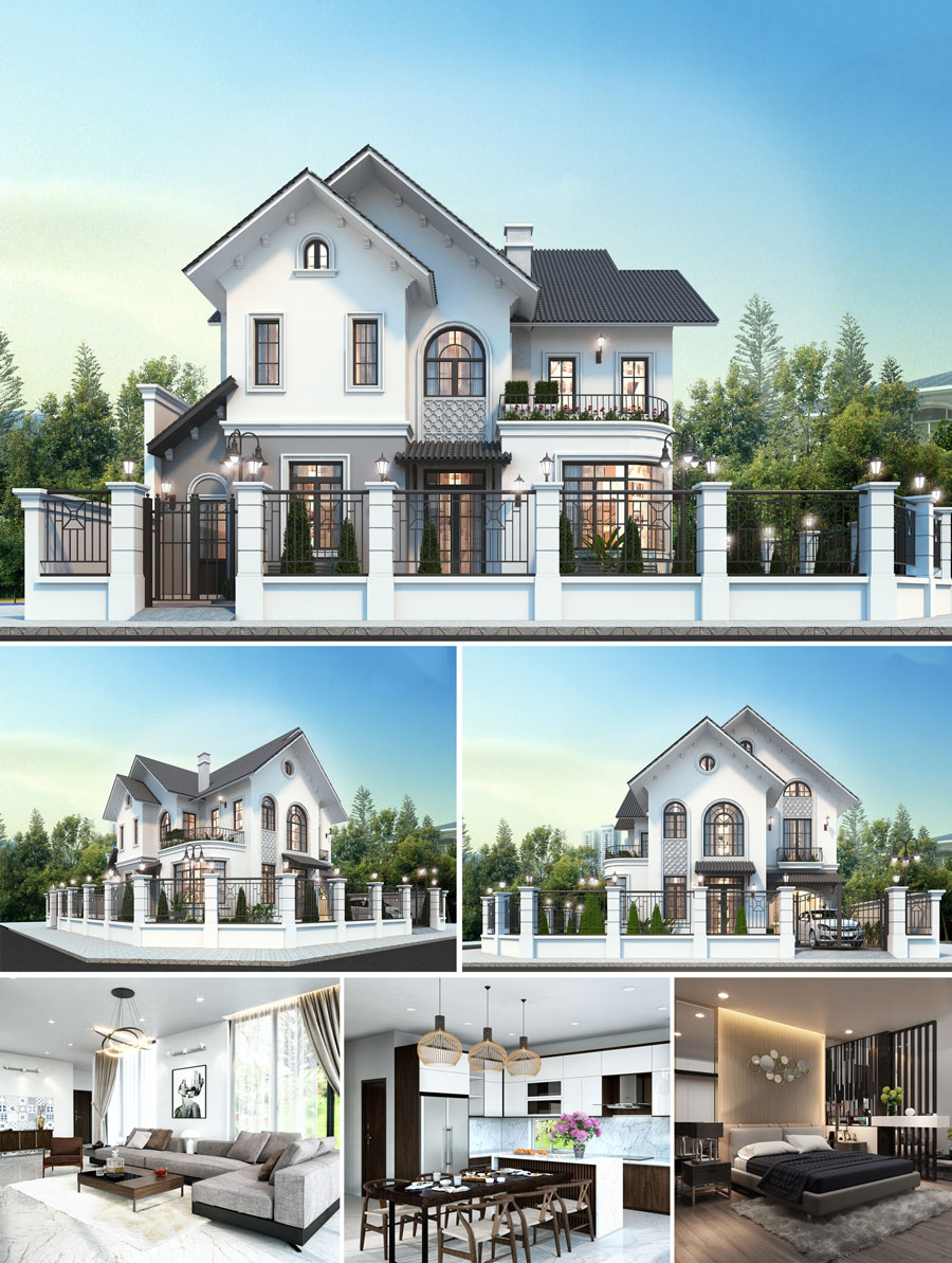 Mẫu biệt thự hiện đại 2 tầng