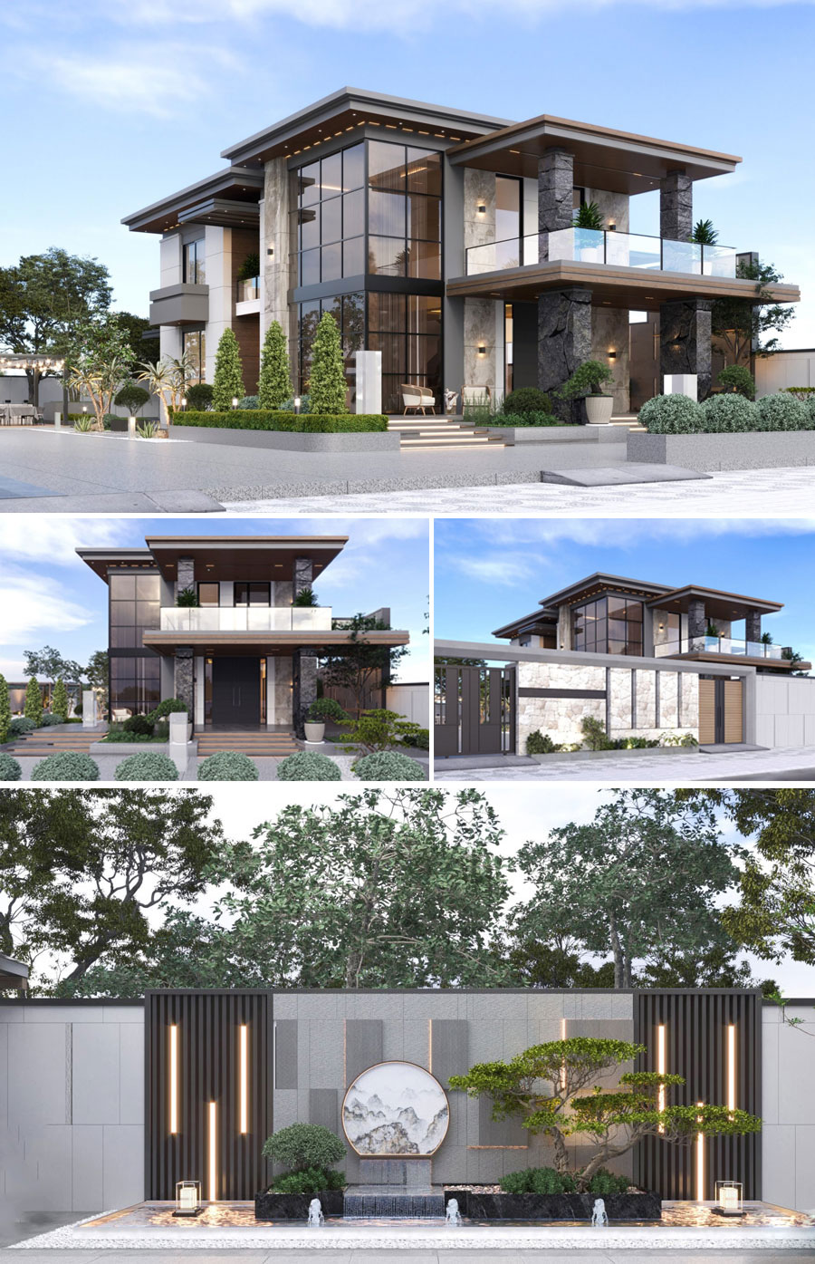 Mẫu Villa 2 tầng hiện đại