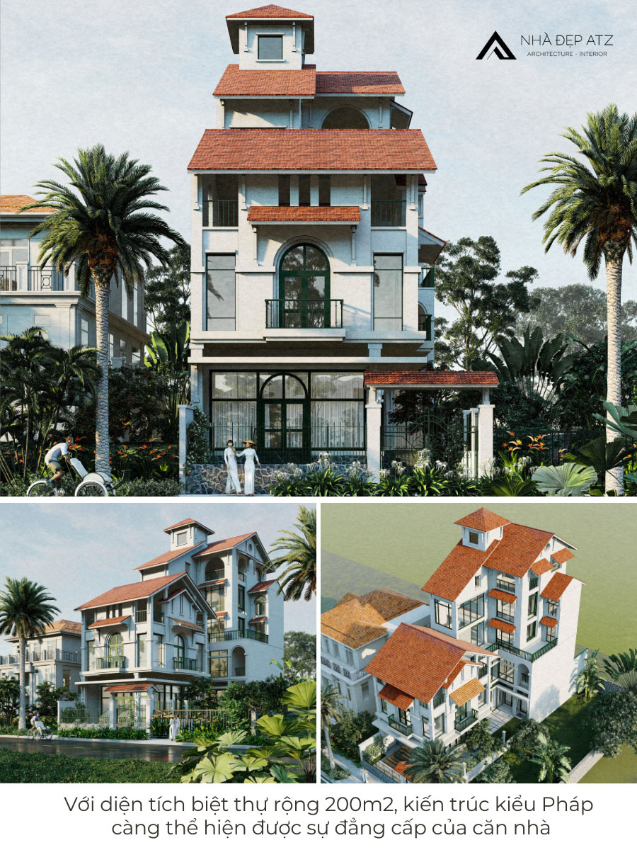 Mẫu nhà biệt thự 200m2