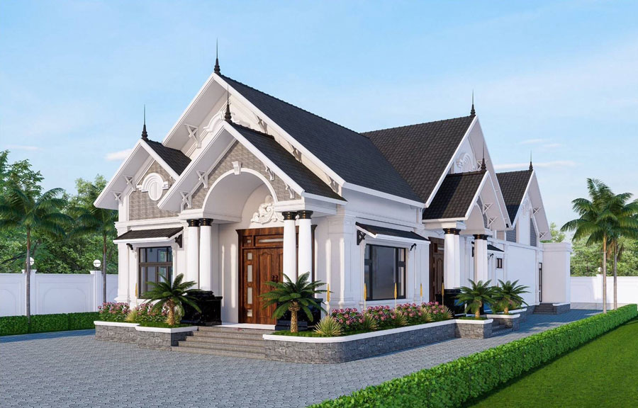 Mẫu thiết kế biệt thự vườn 1 tầng