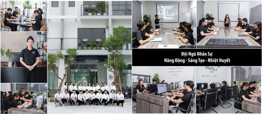 Đội ngũ KTS và nhân viên Nhà đẹp ATZ trẻ, năng động và nhiệt huyết