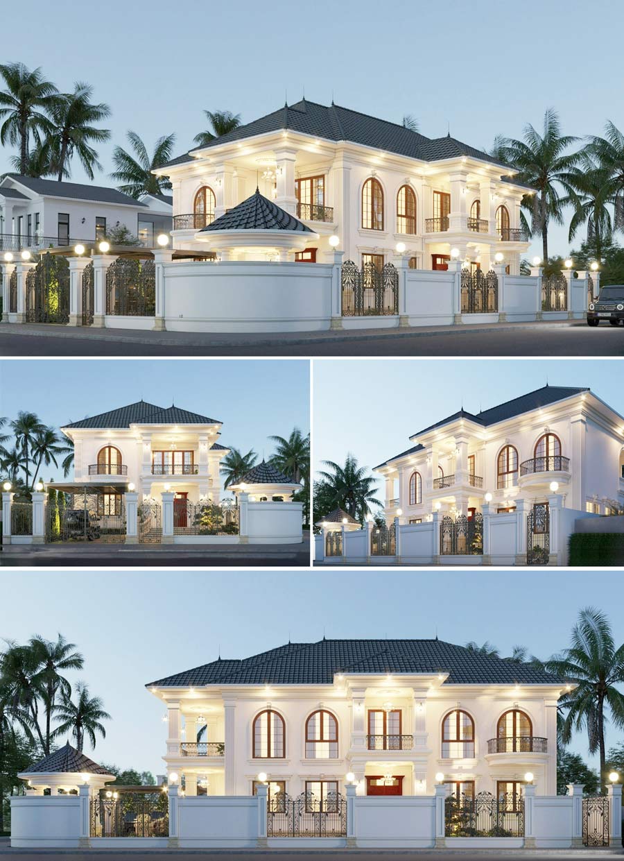 biệt thự 2 tầng mái Nhật 4 phòng ngủ