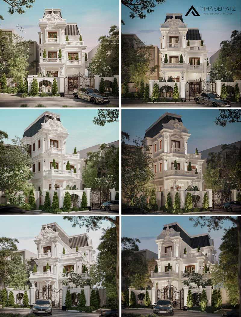 biệt thự 3 tầng cổ điển đẹp