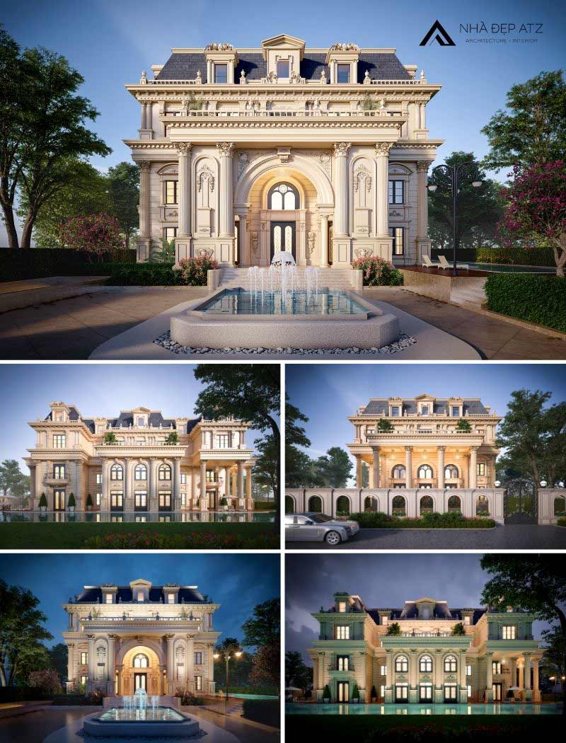biệt thự lâu đài 3 tầng