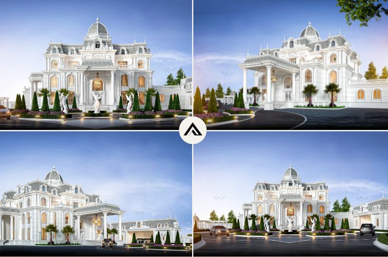 biệt thự lâu đài 3 tầng