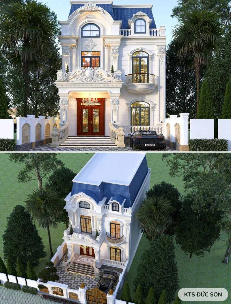 biệt thự 2 tầng kiểu châu âu