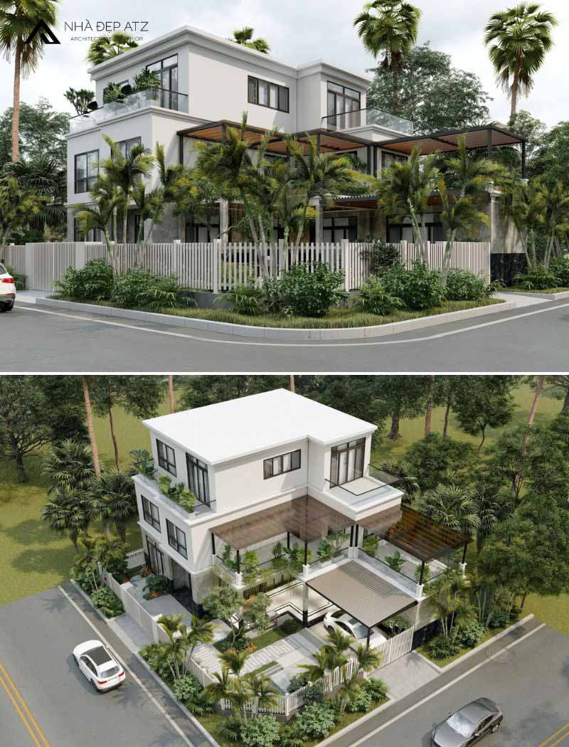 biệt thự chữ L 2 mặt tiền đẹp