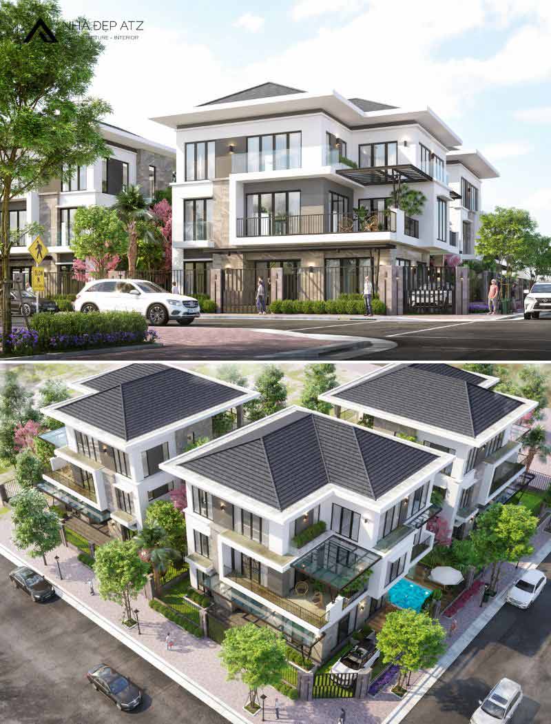 biệt thự chữ L 2 mặt tiền