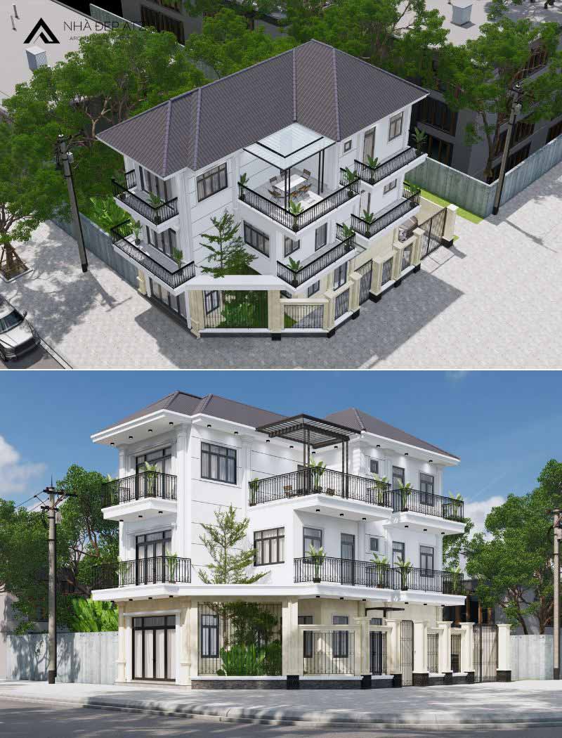 biệt thự chữ L 2 mặt tiền