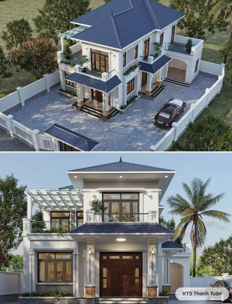 biệt thự mini 2 tầng hiện đại