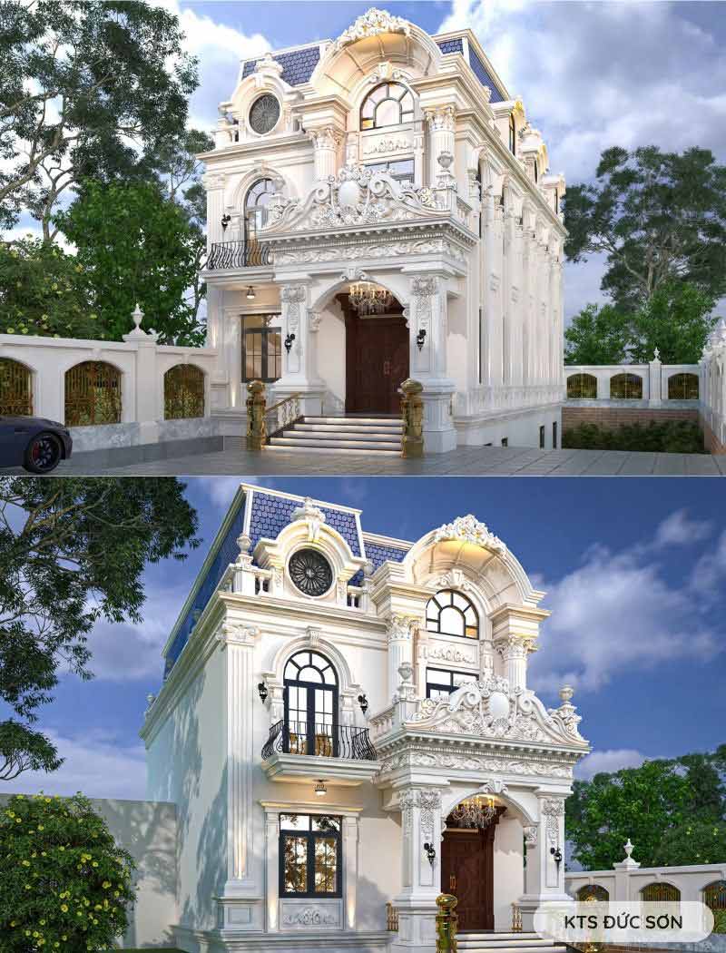 biệt thự 2 tầng kiểu châu âu