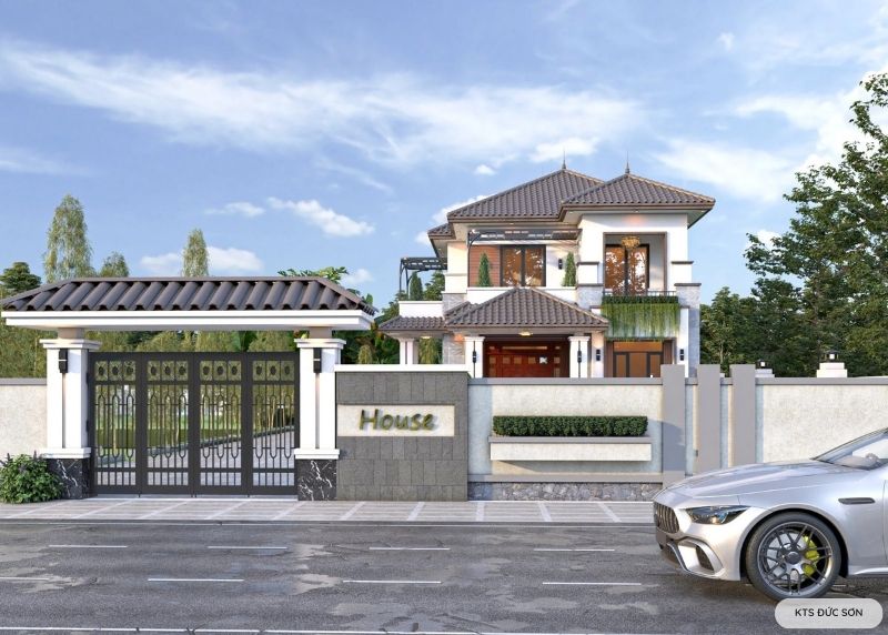 biệt thự 2 tầng phòng thờ tầng 1