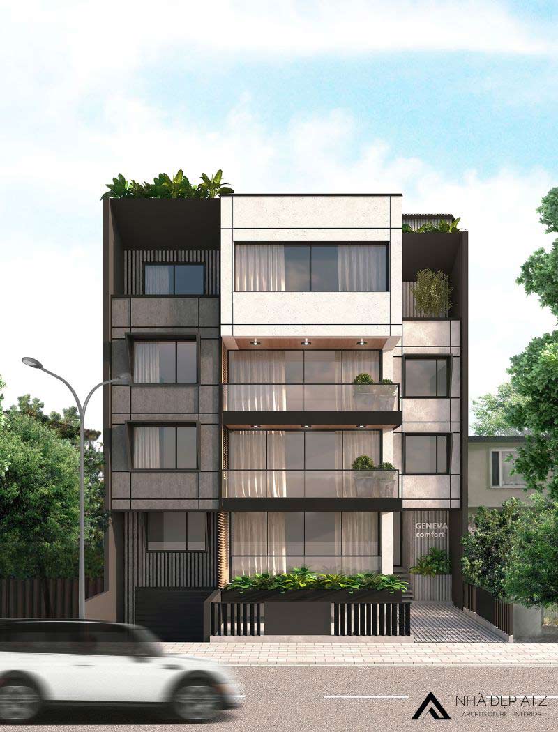 biệt thự 5 tầng hiện đại