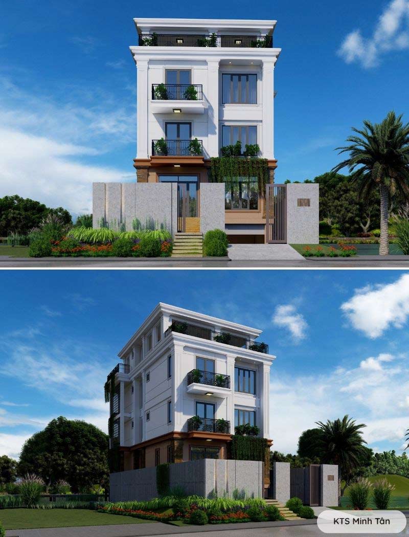 biệt thự 5 tầng tân cổ điển