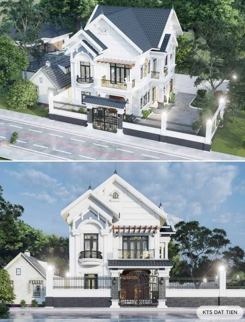 biệt thự nhà vườn 2 tầng mái thái