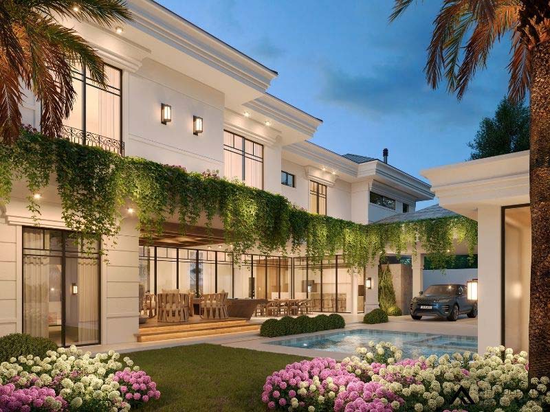 biệt thự 2 tầng mái nhật mặt tiền 20m