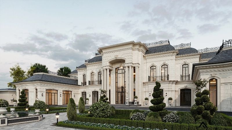 Mẫu thiết kế biệt thự 800m2 2 tầng kiểu châu Âu ấn tượng BT250814 3 biệt thự 800m2