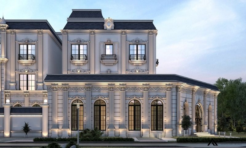 Mẫu thiết kế biệt thự tân cổ điển 2 mặt tiền 3 tầng bề thế BT250913 3 biệt thự tân cổ điển 2 mặt tiền 3 tầng