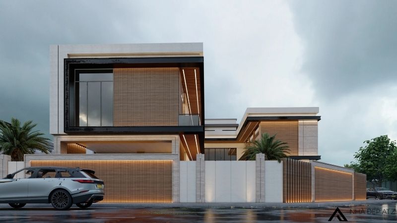 biệt thự 2 tầng hiện đại 6 phòng ngủ