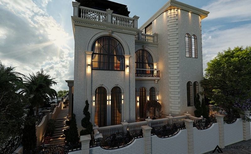 biệt thự 3 tầng kiểu pháp tân cổ điển