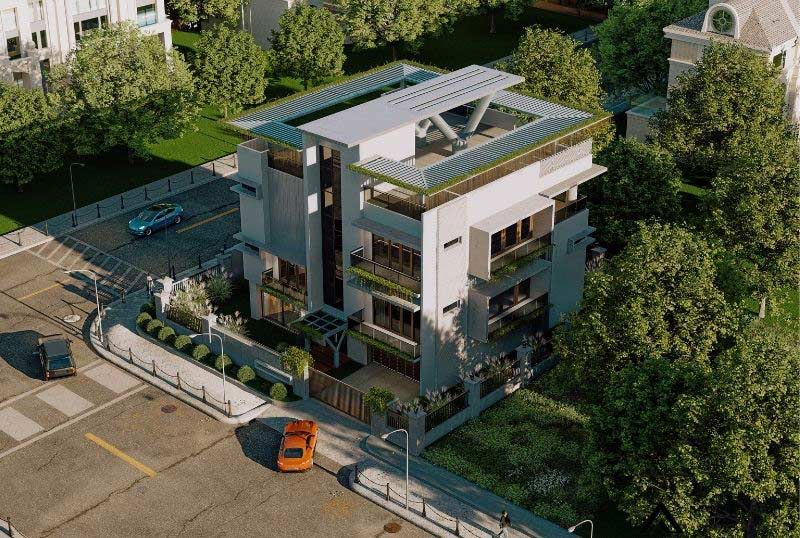 biệt thự 3 tầng 1 tum 2 mặt tiền